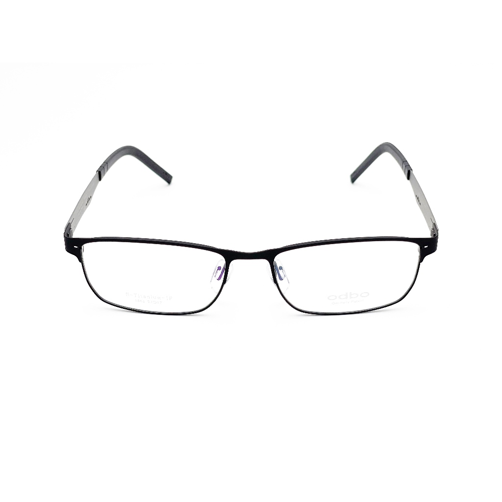 【全新特價】odbo 鈦金屬光學眼鏡鏡框 1861 C13 消光黑銀色 輕量化無螺絲設計