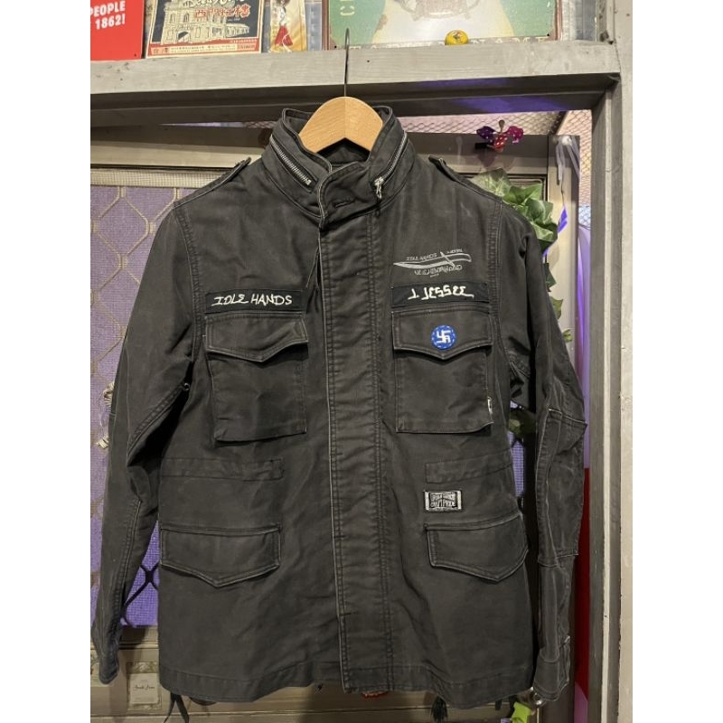 neighborhood nbhd military jacket 軍裝外套 M65 黑色 刺繡 size:M號 日本製