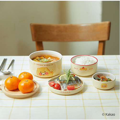 [預購] KAKAO FRIENDS 春植 一人餐具組 餐盤組 餐盤 飯碗 點心盤 單人餐具 陶製餐盤 陶瓷餐具