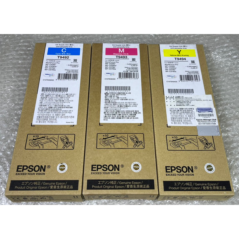 ◢ 簡便宜 ◣原廠墨水 EPSON WF-C5290 C5790 T9492 T9493 T9494