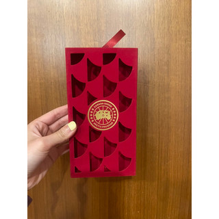 全新 Canada goose 麂皮 質感 紅包盒 空盒 收納盒 盒子 禮品盒 禮物盒