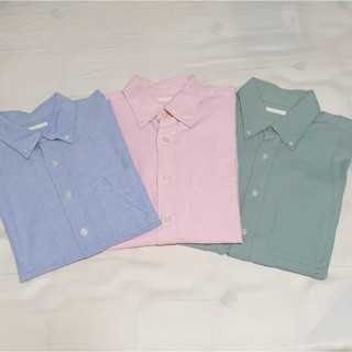 GU 長袖襯衫 男版 S號 淺藍、淺綠、粉紅
