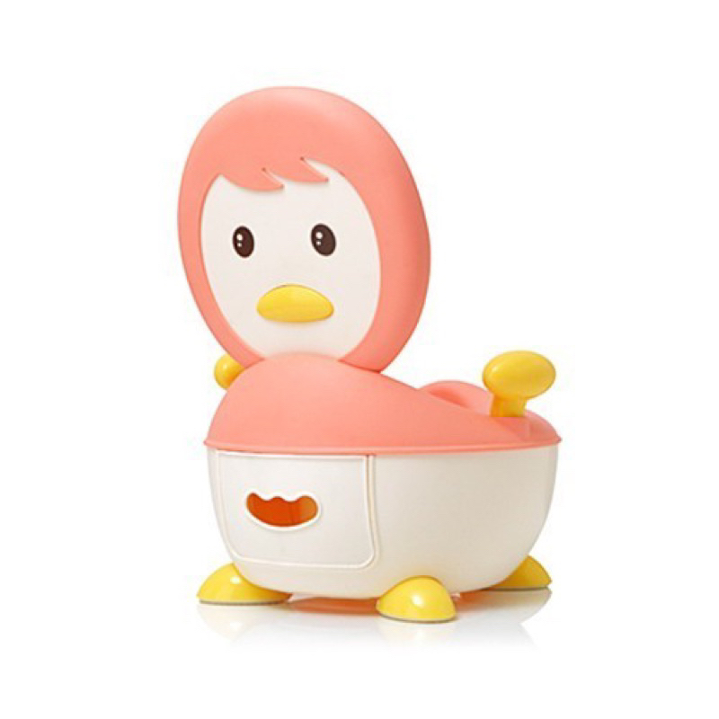全新 babyhood企鵝座便器（PU軟墊）粉色
