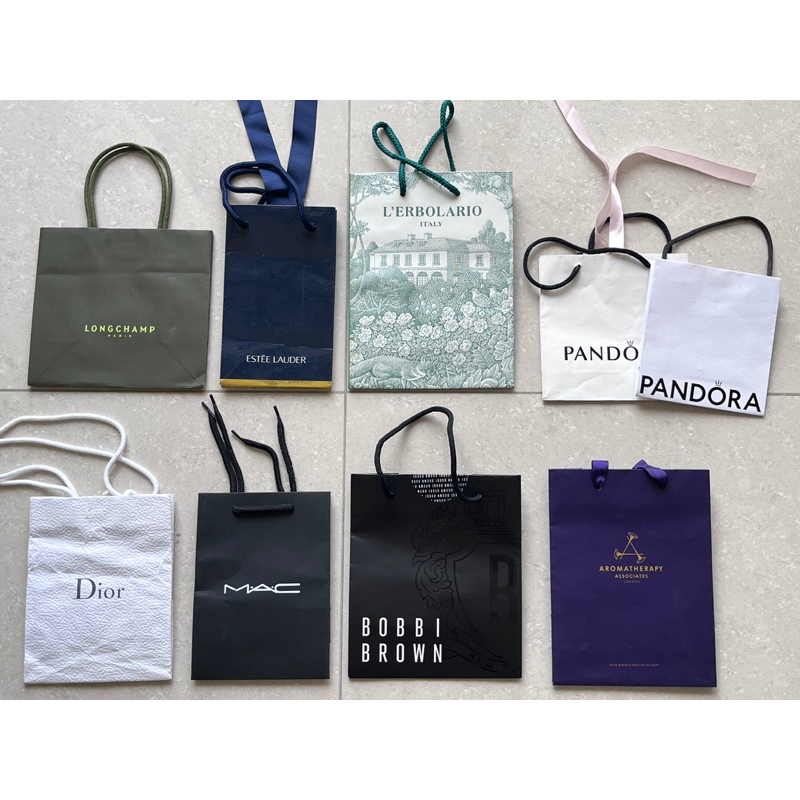 紙袋 Dior/ MAC /BOBBI BROWN/ Longchamp/ ESTEE LAUDER/ PANDORA