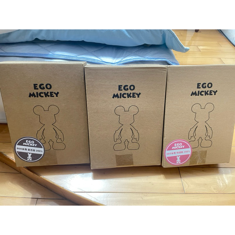 （全新未拆）EGO 200%米奇 經典 復古 粉色 三隻合售