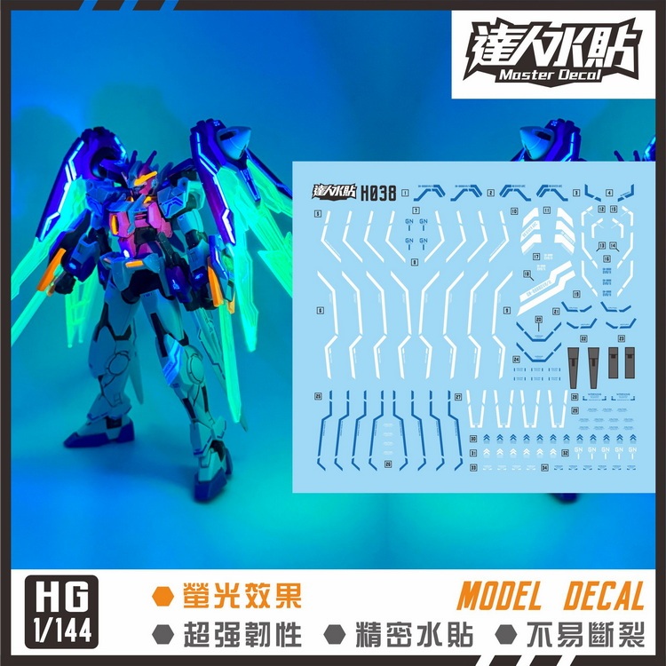 練功神物 達人H038 HGBM HG 00潛行者弧光元宇宙1/144 高畫質螢光水貼