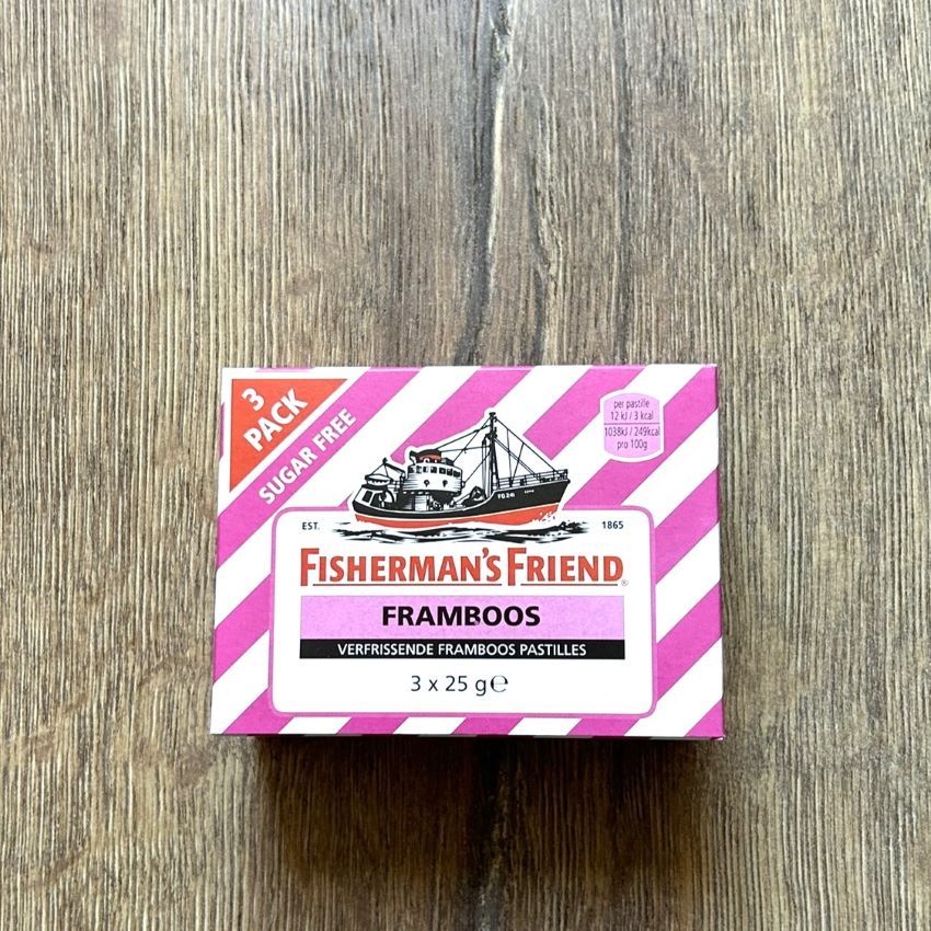 英國 Fisherman's Raspberry sugar-free 漁夫 覆盆子 喉糖 無糖(代糖) 新品