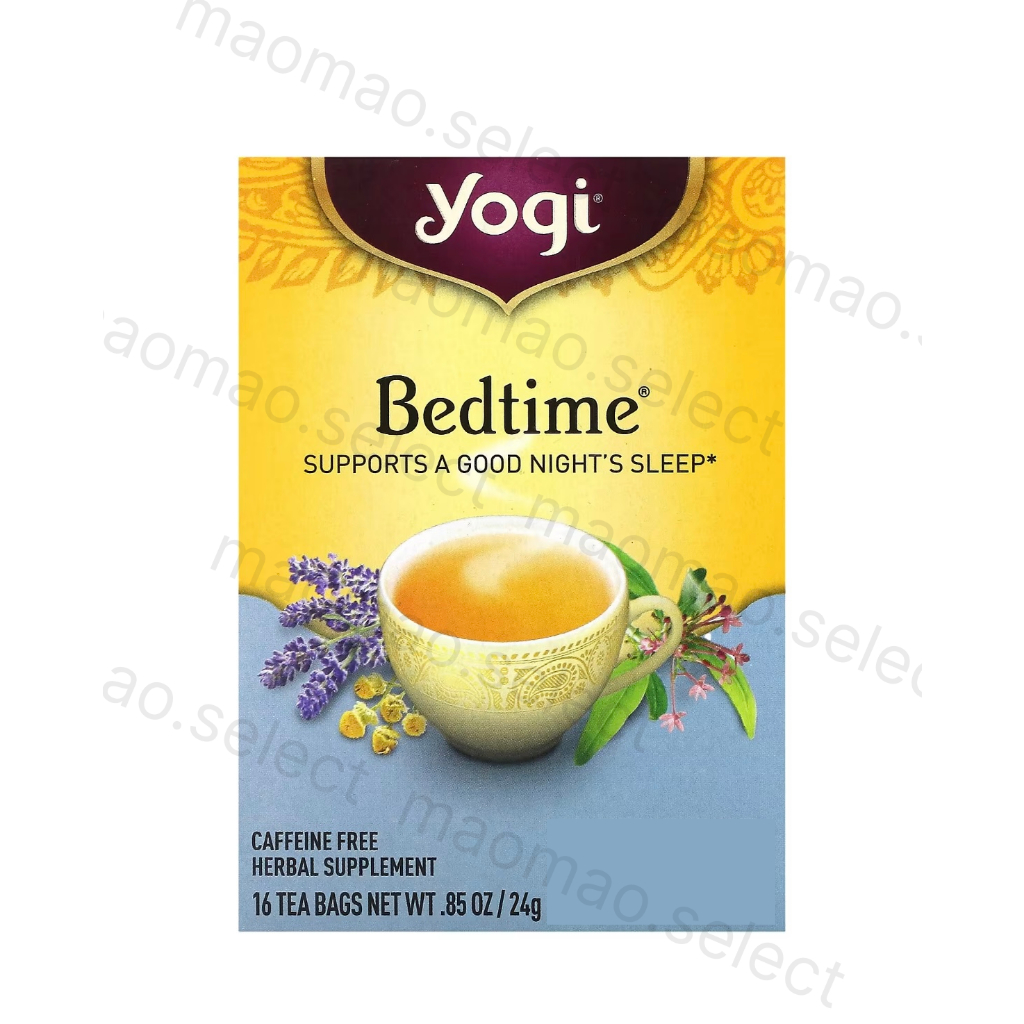 yogi tea｜Bedtime幫助睡眠草本茶｜舒緩助眠 草本茶 花草茶 無咖啡因 瑜珈茶