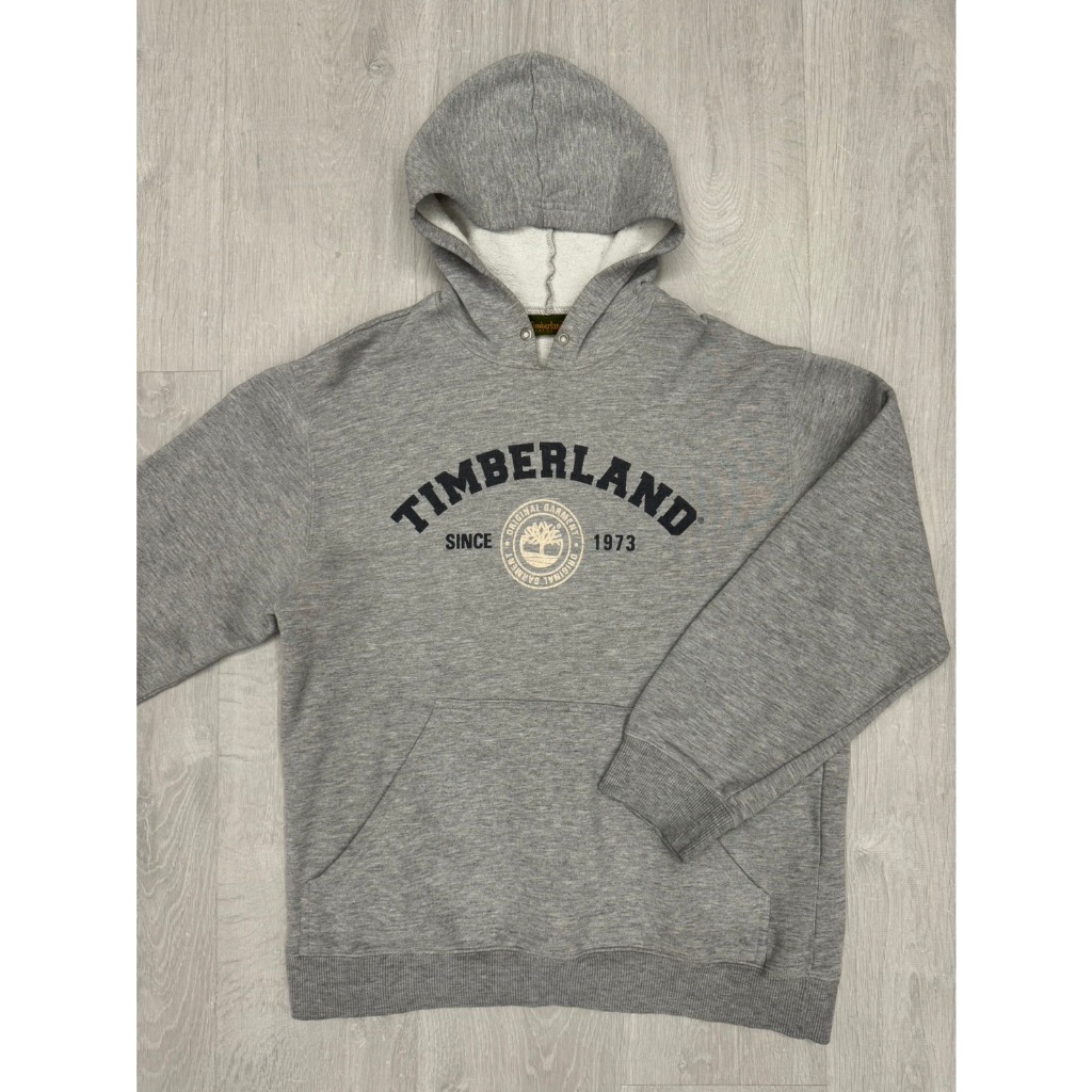 🇺🇸 美國 【Timberland】灰色刷毛經典logo大學帽T