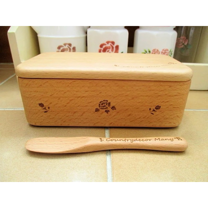 現貨 日本製 Many 玫瑰 毛櫸木 奶油盒