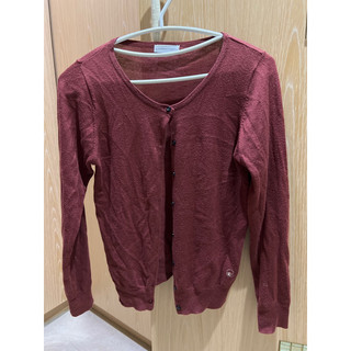 日本購入 E hyphen World Gallery酒紅針織小外套