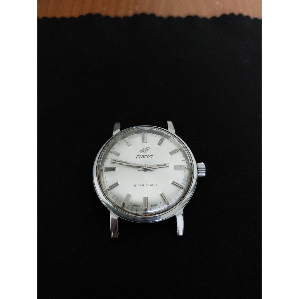 瑞士製 Enicar 英納格 17寶石 土星 logo 手上鍊 機械錶 古著 腕錶 手錶