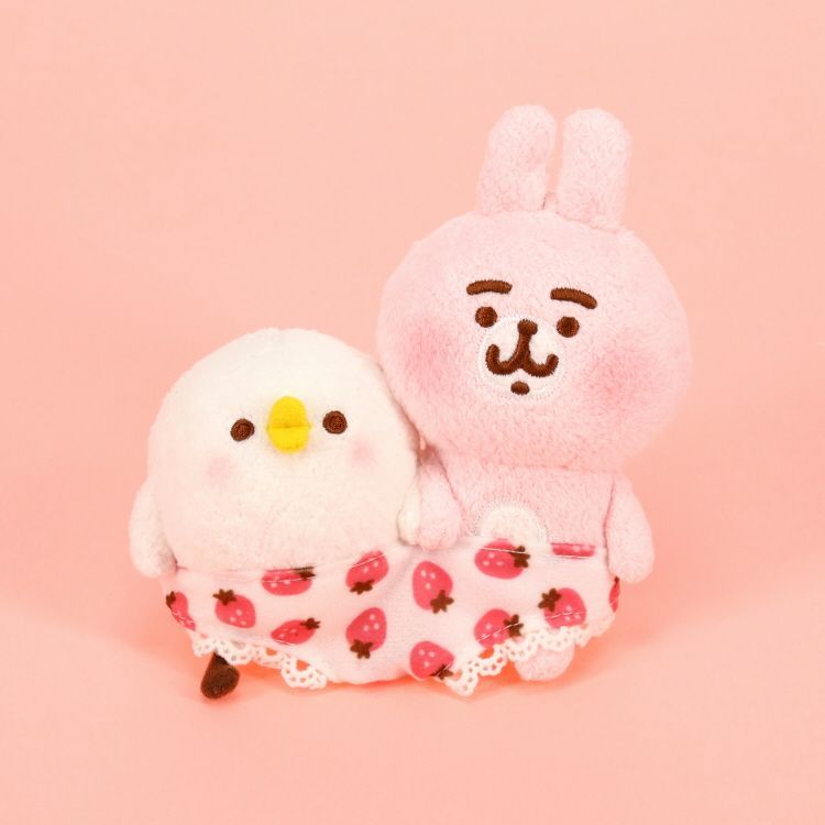 🔥絕版限量🔥 日本代購 kanahei 卡娜赫拉的小動物 吉祥物 草莓內褲 系列限定 P助與粉紅兔兔 珠鍊吊飾玩偶