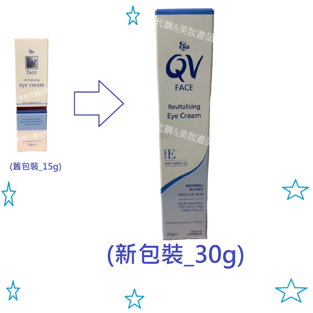 【澳洲 QV 紅花籽油眼霜 30g Eye Cream With Safflower Oil】-(澳洲真品平行輸入)