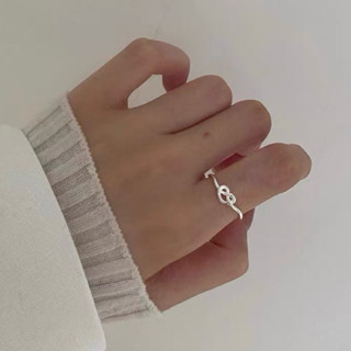 ʟᴜᴄɪʟʟᴇ ♡ 現貨 925純銀 🇰🇷簡約繩結愛心戒指 氣質可愛戒指 純銀戒指 韓國 R04