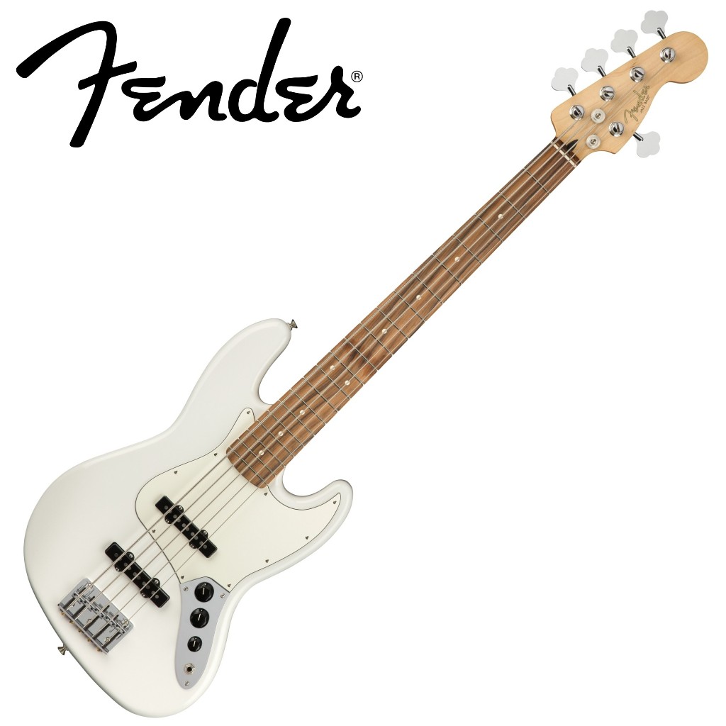 名冠樂器 Fender Player J Bass V PF PWT 墨廠 五弦 白色 電貝斯