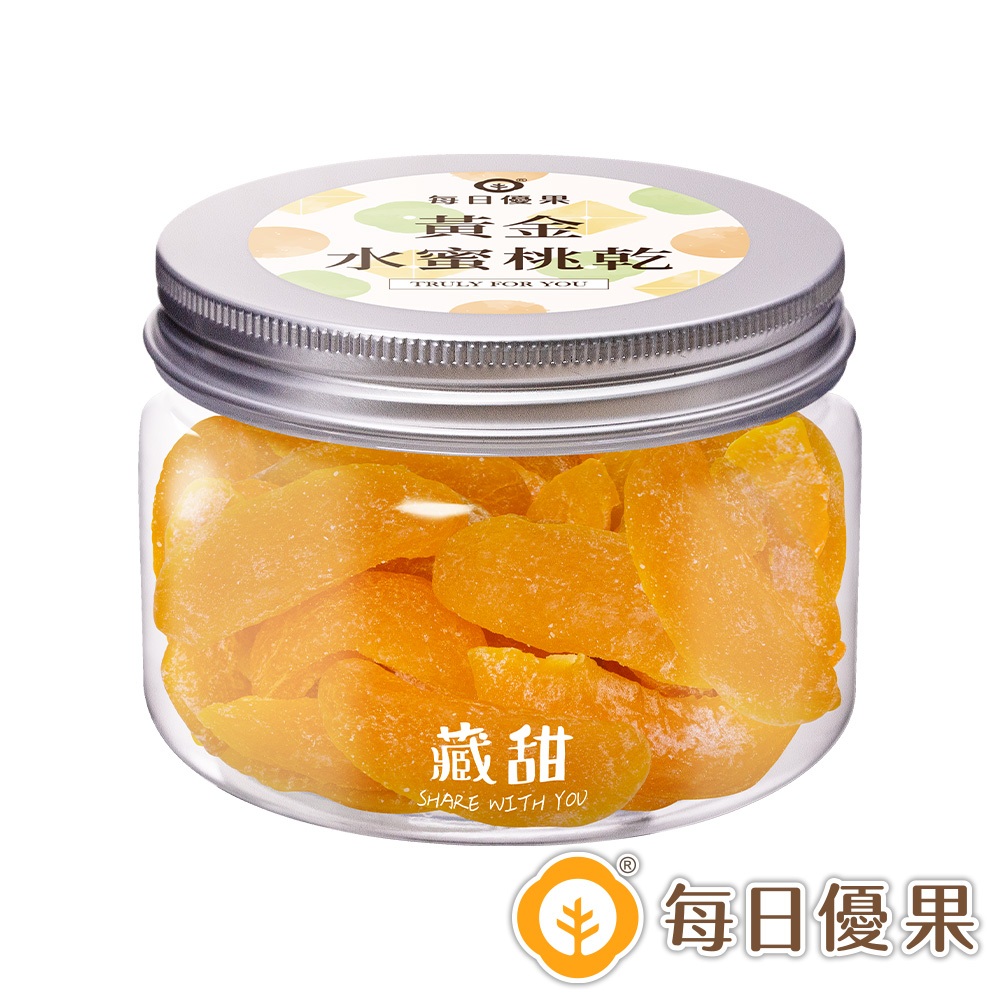 每日優果 黃金水蜜桃乾160G藏甜小圓罐