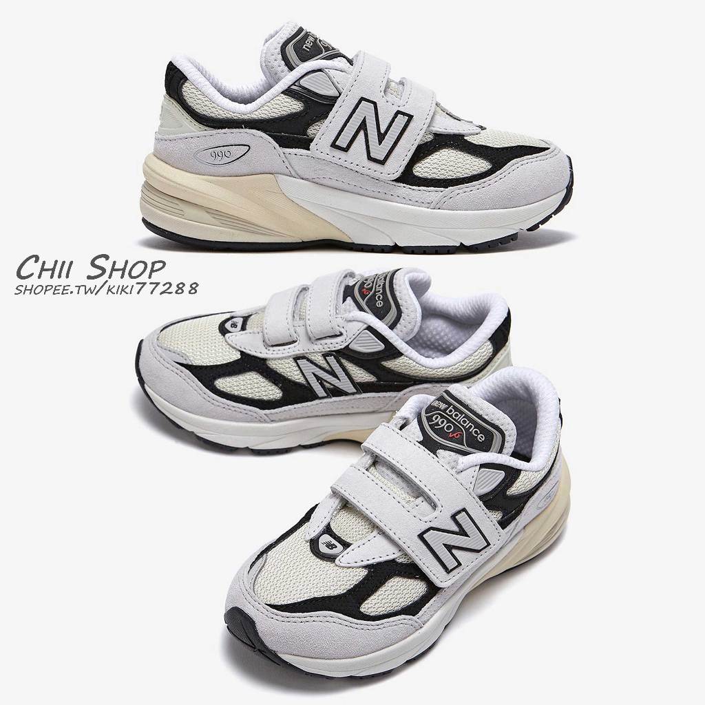 【CHII】韓國 New Balance 990V6 童鞋 大童17-22 黑灰色 PV990TG6