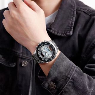 台灣現貨24小時出貨🔥Skmei時刻美 日本雙機芯男錶防水 太陽能錶 雙顯電子錶 男 創意款手 運動手錶 男錶 石英錶