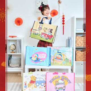 7-11 防水購物袋 折疊收納袋 現貨 迪士尼/蠟筆小新/小熊維尼/Hello kitty/多啦A夢