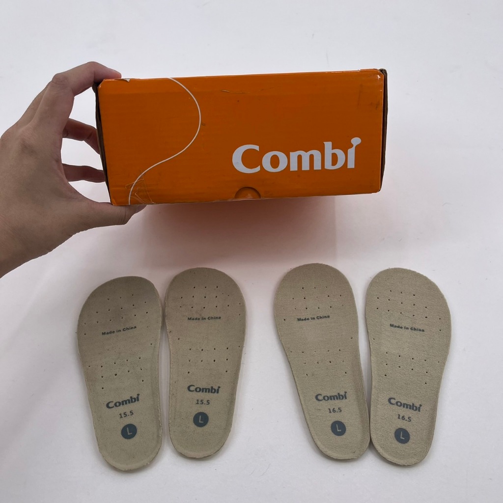 ❮二手5折❯ 日本 Combi 康貝 16.5號鞋墊 兒童機能鞋墊 寬楦 替換吸汗 免剪裁棉布 嬰幼兒 球鞋 運動鞋