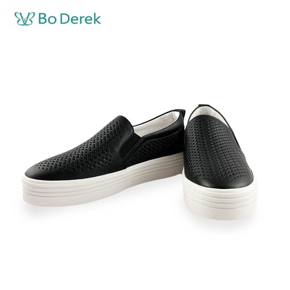 Bo Derek 時尚編織紋懶人鞋-黑