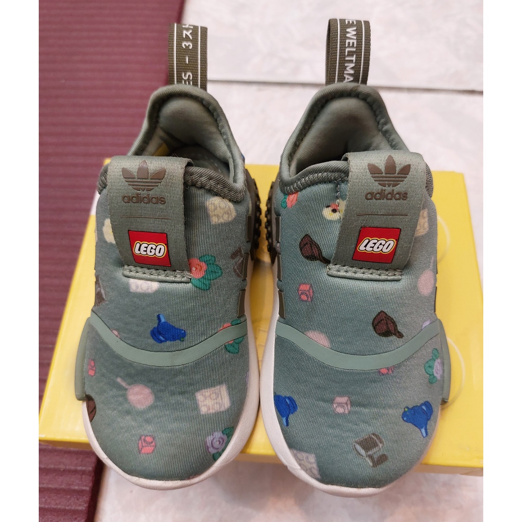 二手 Adidas NMD 360 I IF2171 兒童 5號 休閒鞋 經典 LEGO 聯名 積木 襪套式 愛迪達 綠