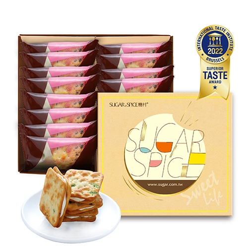 【糖村SUGAR &amp; SPICE】牛軋餅-蔥鹽風味16入禮盒 SS-03 伴手禮 零食餅乾