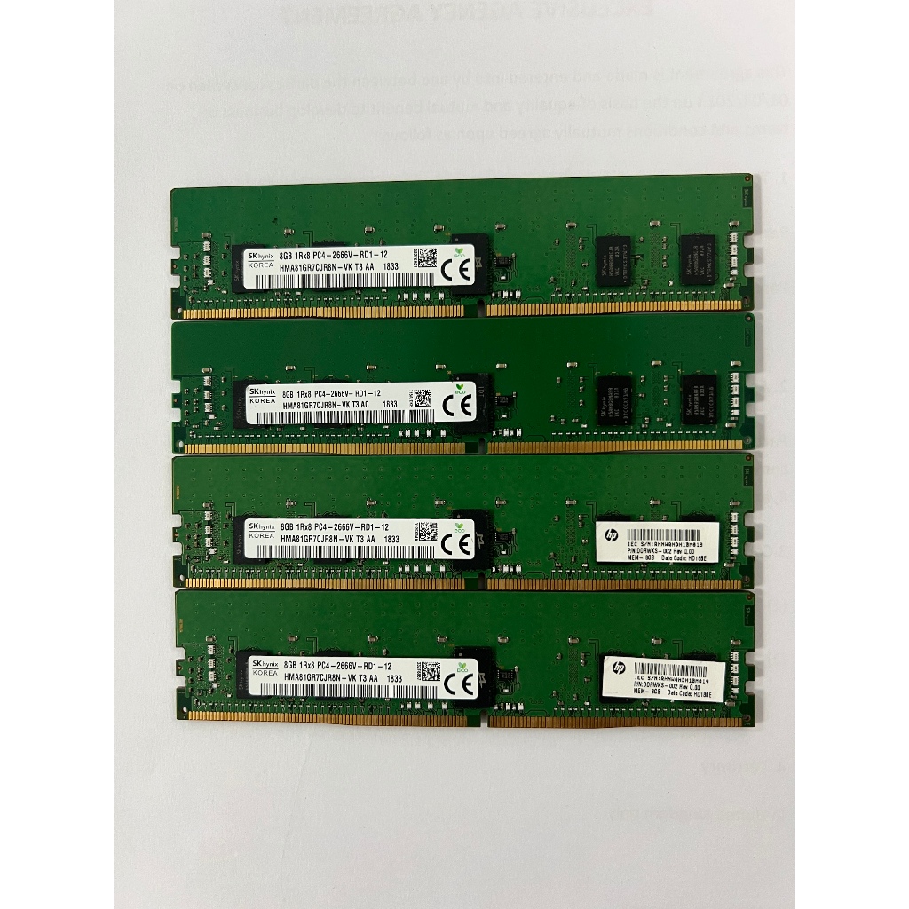 SKHYNIX 8GB HMA81GR7CJR8N-VK DDR4-2666 ECC RDIMM PC4-21300V