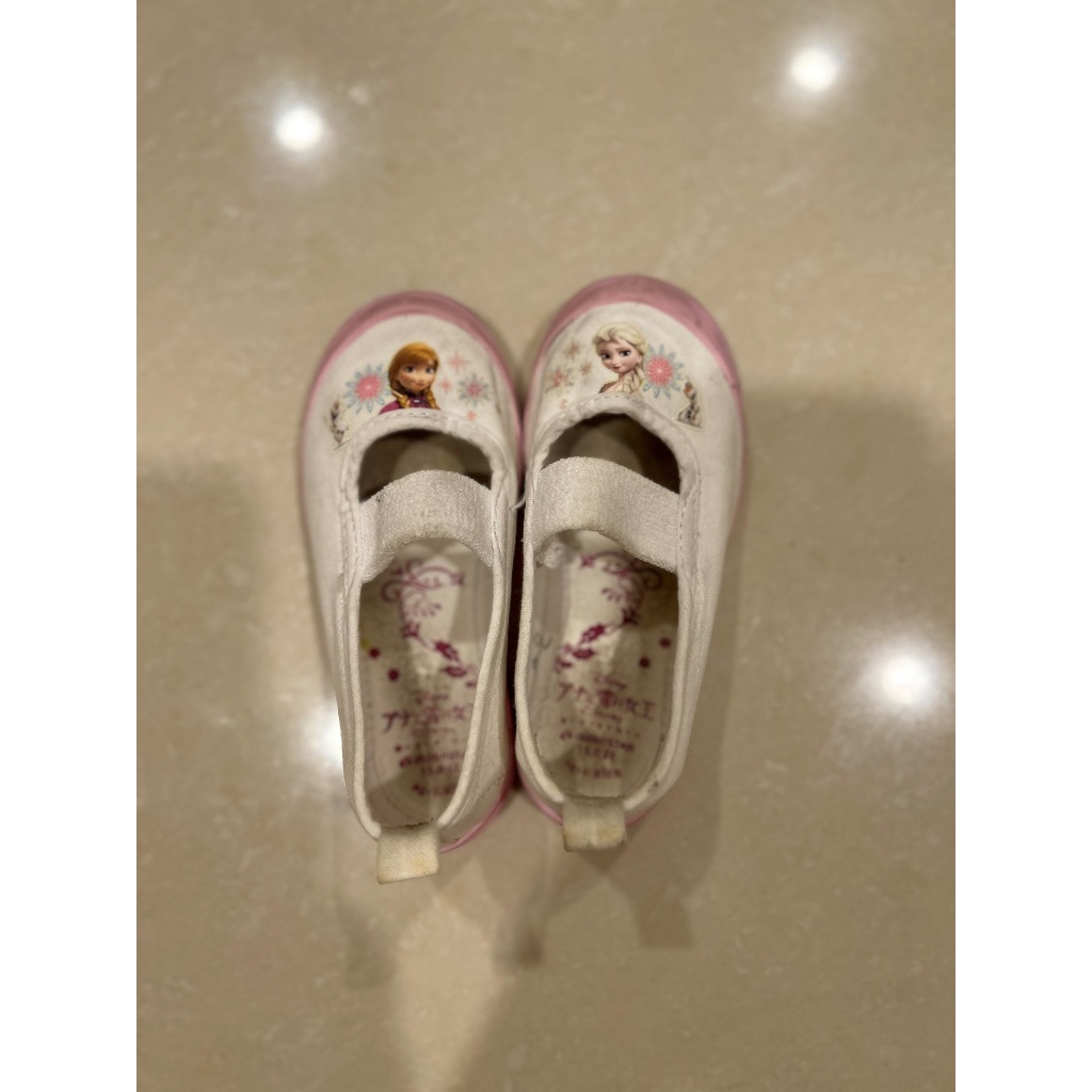 【MOONSTAR 月星】 童鞋迪士尼系列-冰雪奇緣室內鞋 (粉色) 15公分 二手 Elsa Anna 女孩最愛