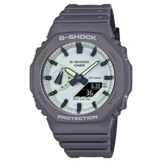 CASIO卡西歐G-SHOCK GA-2100HD-8A 八角形時尚深灰雙顯腕錶 45.4mm