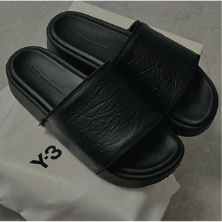 三本耀司 Y-3 厚底拖鞋 真皮 二手 附原廠鞋盒 尺寸：43