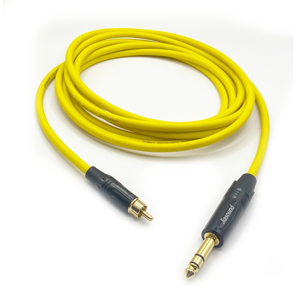 免運 TRS-RCA  黃色 多色可選 台製 含發票 麥克風線 XLR 非平衡線 MIC 麥線 監聽線 音樂線材