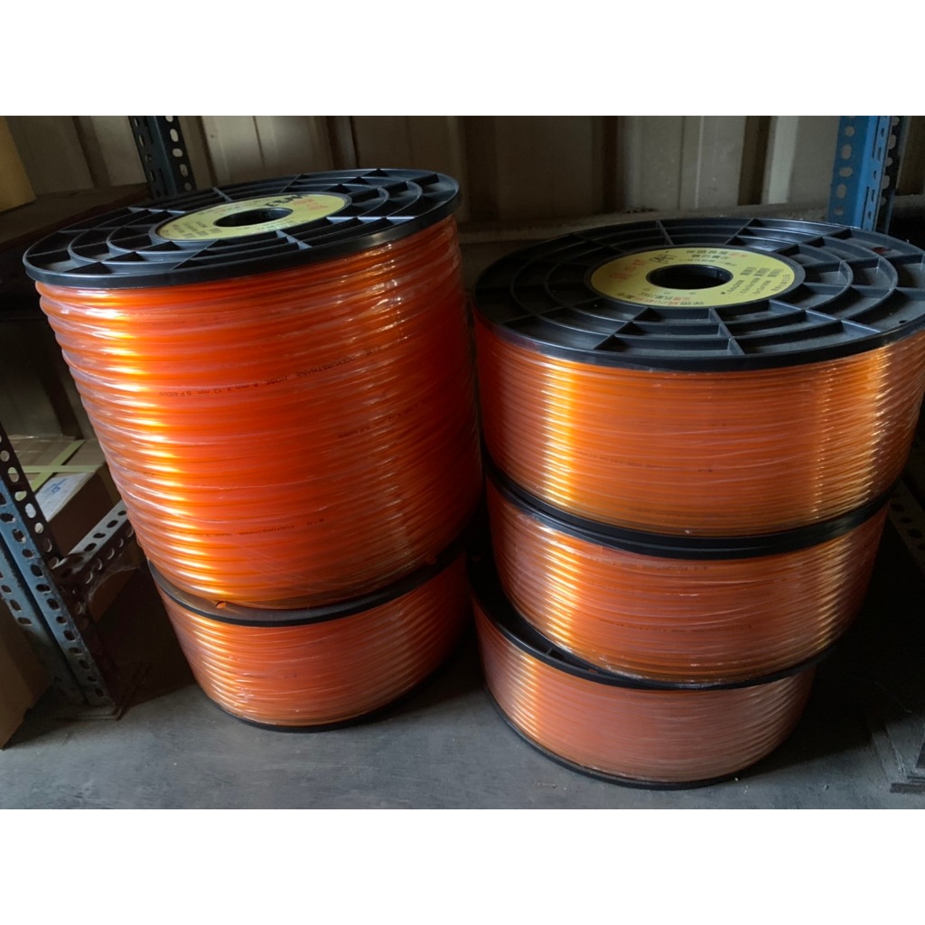 誠星&amp;PU管 風管 塑膠管 空壓管 橘色透明 新料貨 抗25kg 整捲出售