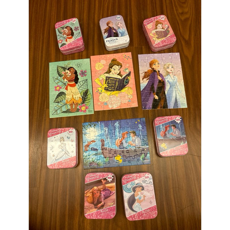 Costco鐵盒拼圖（50片）Disney公主系列10盒組