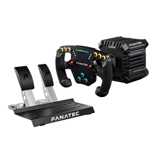 台灣保固Fanatec R270 CSL DD套裝F1 5Nm 雙踏板模擬方程式賽車直驅麂皮方向盤組