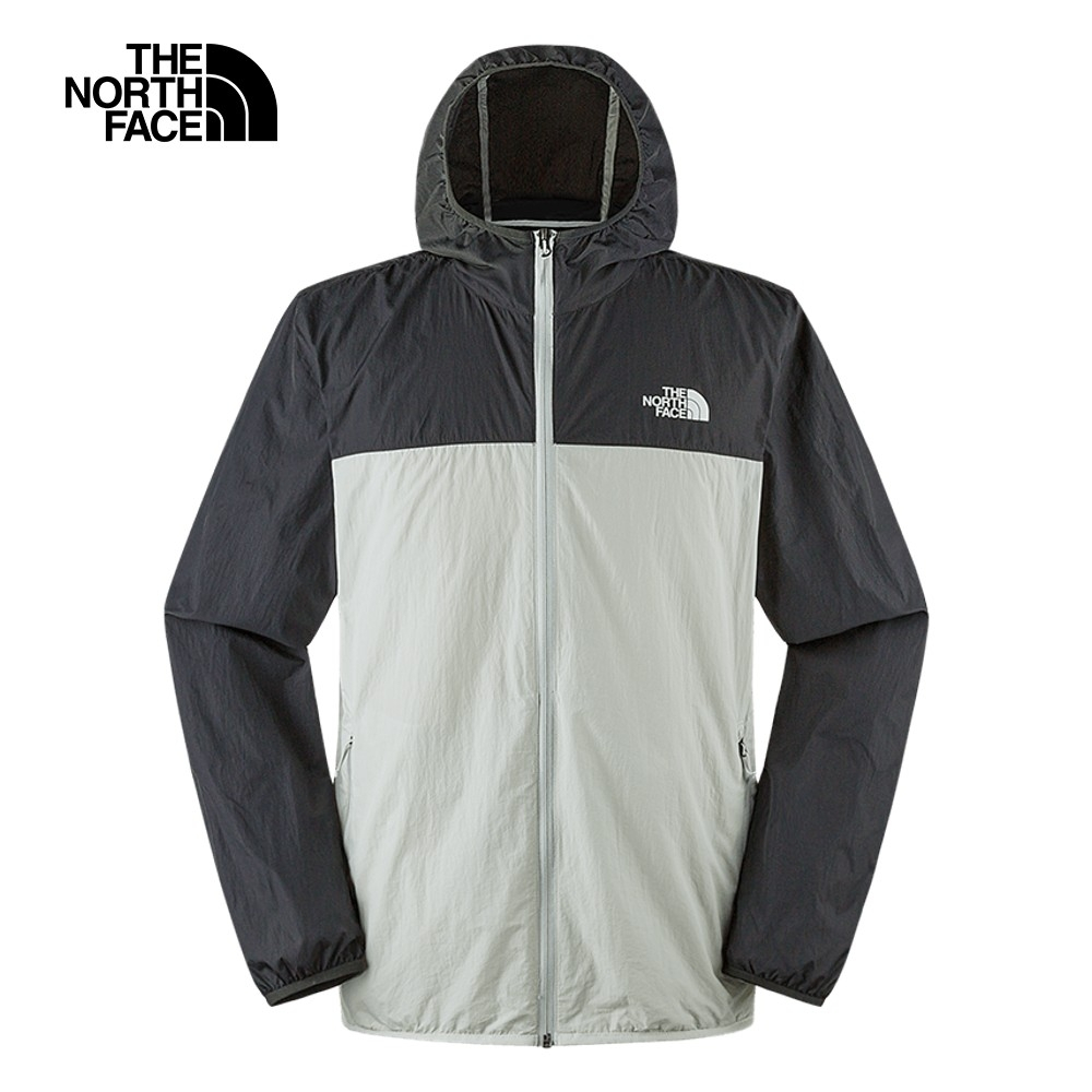 The North Face M MFO UPF JACKET 男 拼接防潑水防曬風衣外套 NF0A8AUSAZ5 灰