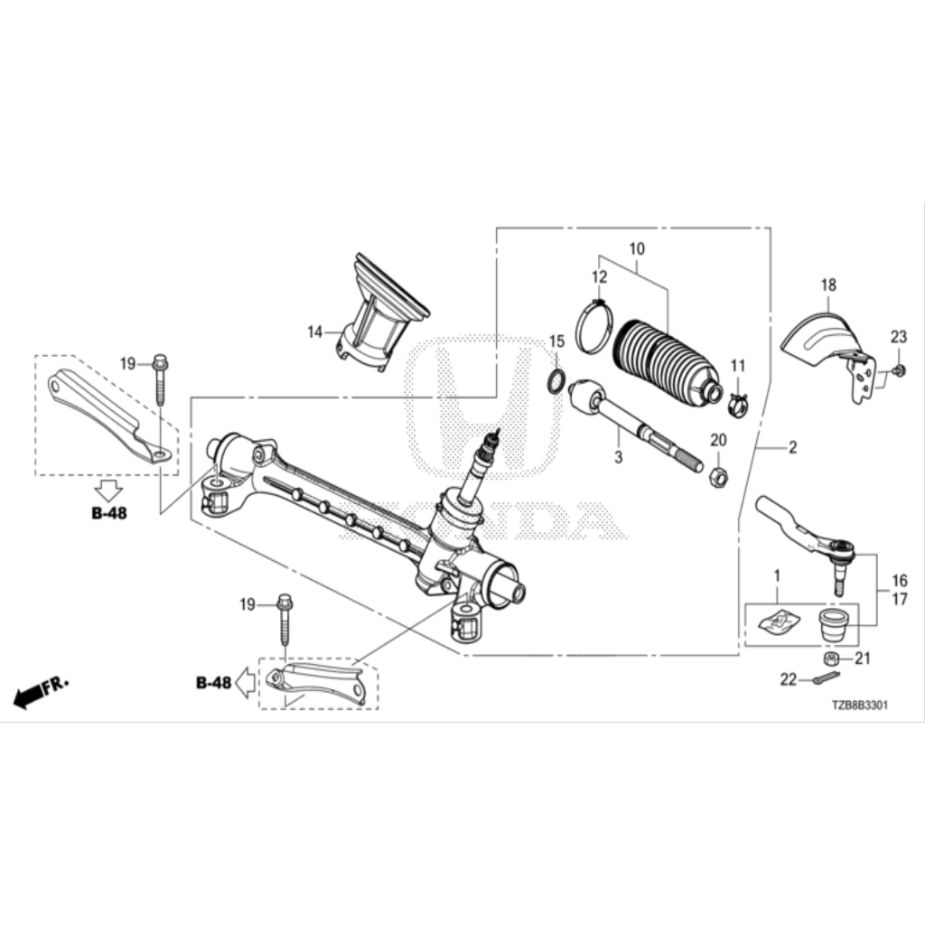 【明水自動車】 HONDA 本田 原廠部品 FIT4 方向機