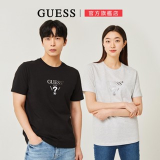 【GUESS】素色百搭小LOGO短T-三色可選