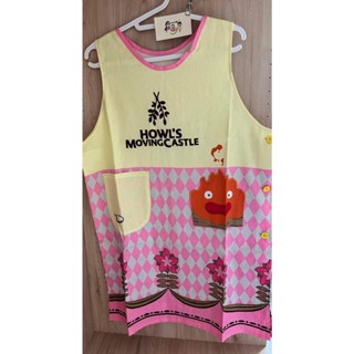 ♥︎MAYA日雜♥︎日本 宮崎駿 霍爾的移動城堡 卡西法 圍裙 精美刺繡 附口袋