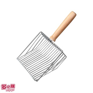 巨無霸木柄金屬貓砂鏟