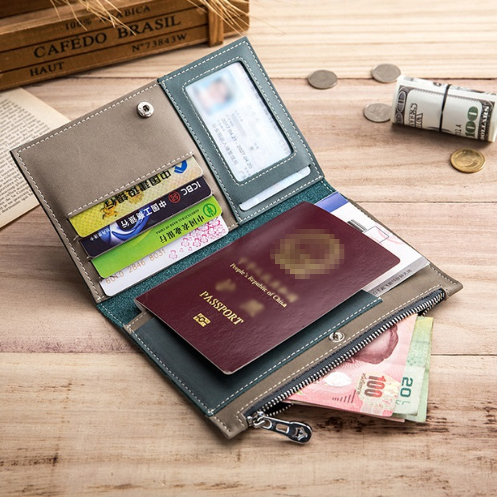 【RFID｜全牛皮】真皮護照長夾 護照皮夾 護照錢包 護照收納包 護照包 證件包 男女 出國錢包 護照套 旅行收納護照夾