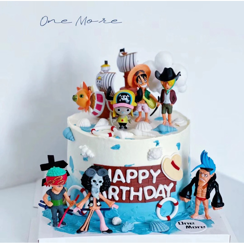⭐️現貨⭐️ 海賊王生日蛋糕裝飾喬巴擺件男朋友魯夫杯子蛋糕