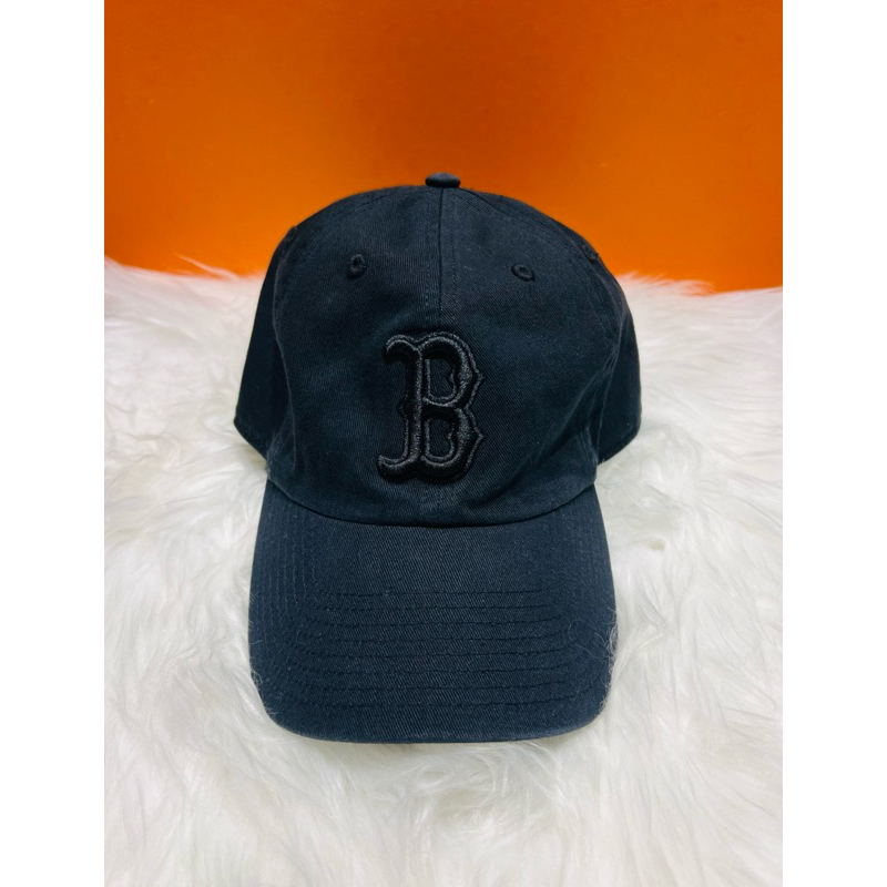 美國MLB 47 Brand 經典黑色 波士頓紅襪 棒球帽/老帽 （大B logo) 閒置新品
