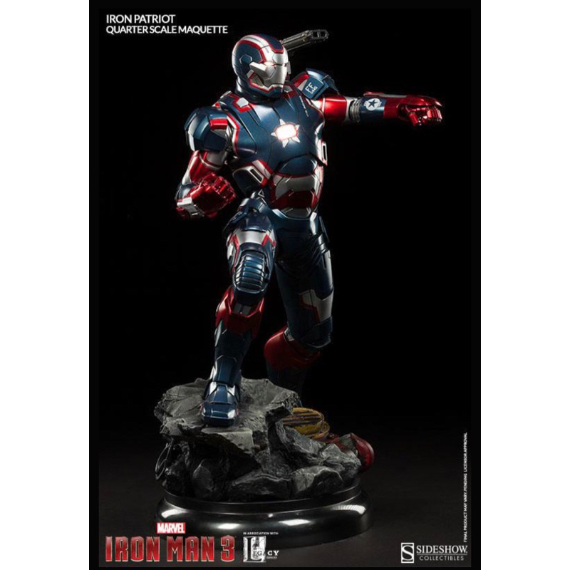 「全新現貨」SIDESHOW Marvel Iron Patriot 愛國者鋼鐵人 全身雕像 SC-300370