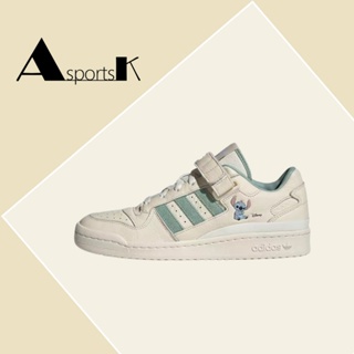 AK-特惠免運Disney x Adidas Originals Forum Low 史迪奇 米白 男女同款HQ6374