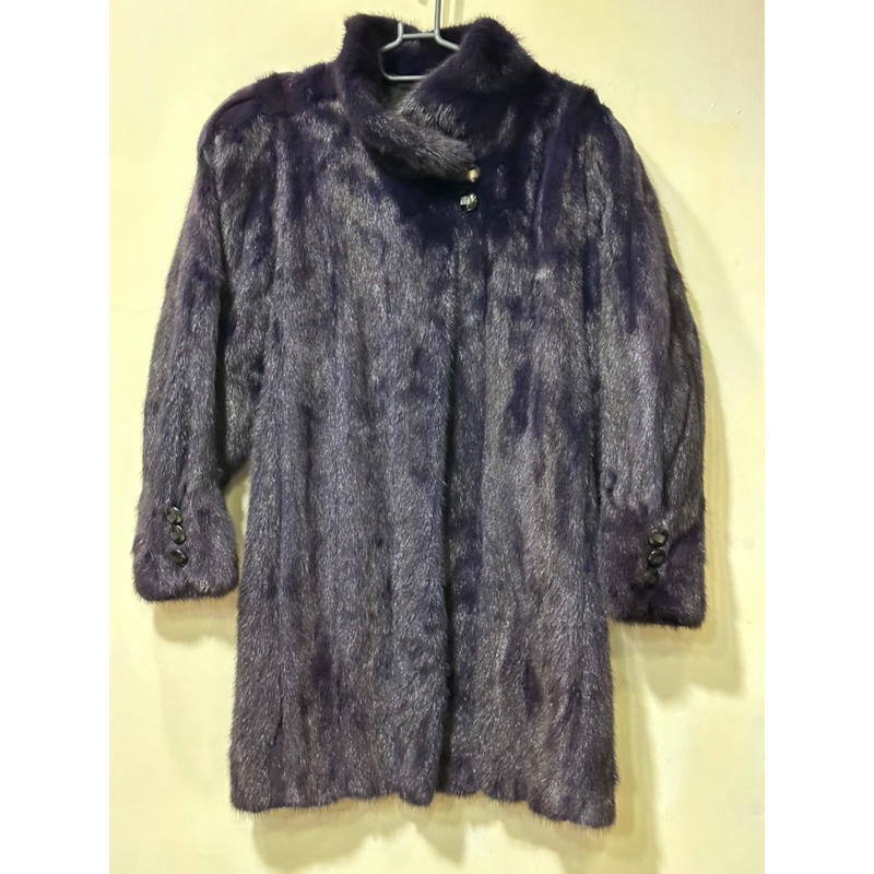 深紫色日本🇯🇵製皮草外套