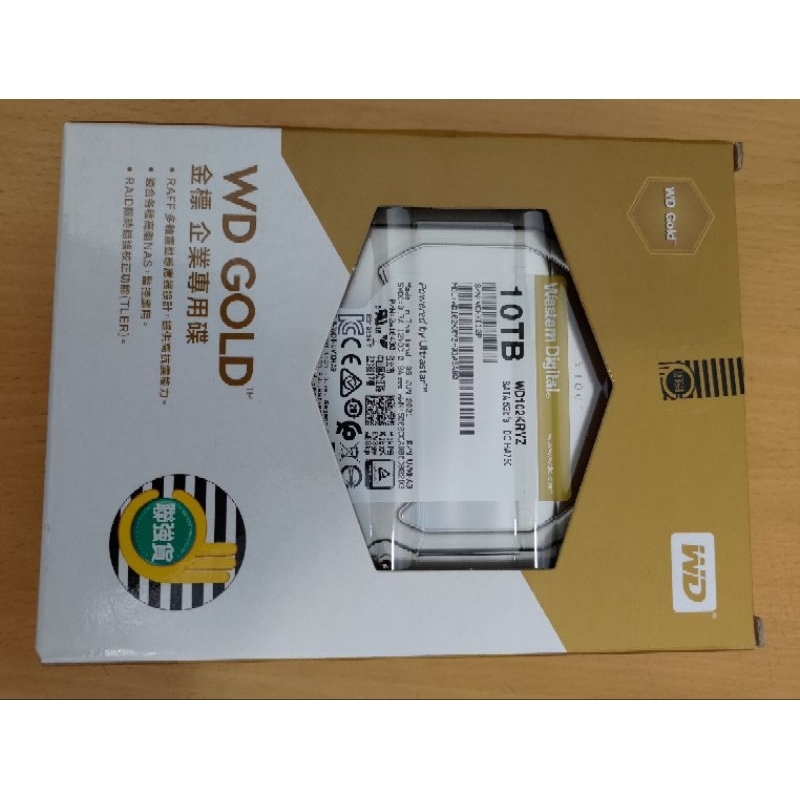 全新硬碟HDD WD GOLD金標10TB企業專用