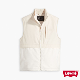 Levis 鋪棉背心外套 / 拉鍊穿脫 / 運動Logo 牛奶白 男款 A5638-0002 熱賣單品