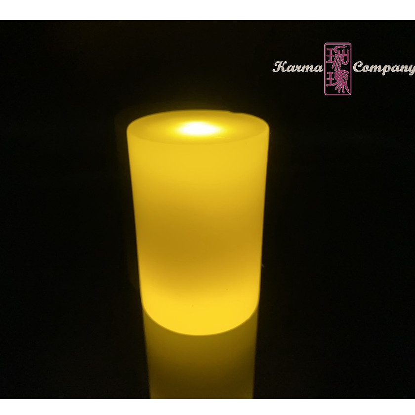 珈瑪-14小時LED蠟燭燈-中型*1粒(USB充電附電源線)-黃色LED純蠟蠟燭防水電子蠟燭燈 供佛燈充電式蠟燭充電蠟燭